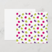 Kute kleurige vogels aankondiging (Voorkant / Achterkant)