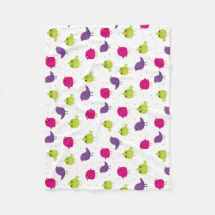 Kute kleurige vogels fleece deken