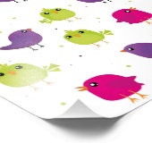 Kute kleurige vogels foto afdruk (Hoek)