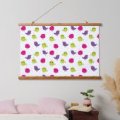 Kute kleurige vogels hangend wandkleed (Slaapkamer)