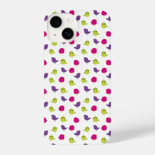 Kute kleurige vogels iPhone 14 hoesje