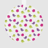 Kute kleurige vogels ornament (achterkant)