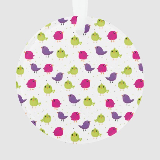 Kute kleurige vogels ornament (achterkant)