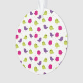 Kute kleurige vogels ornament (voorkant)