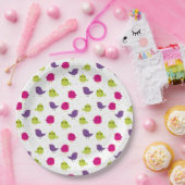 Kute kleurige vogels papieren bordje (Feest)