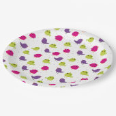 Kute kleurige vogels papieren bordje (Gekanteld)