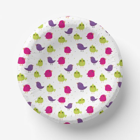 Kute kleurige vogels papieren kommen (Voorkant)