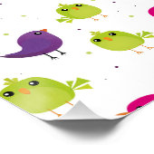 Kute kleurige vogels perfect poster (Hoek)