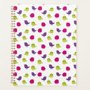 Kute kleurige vogels planner