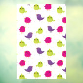 Kute kleurige vogels raamsticker (Vel 3)