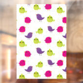 Kute kleurige vogels raamsticker (Vel 2)