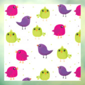 Kute kleurige vogels raamsticker (Vel 3)