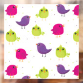 Kute kleurige vogels raamsticker (Vel 2)
