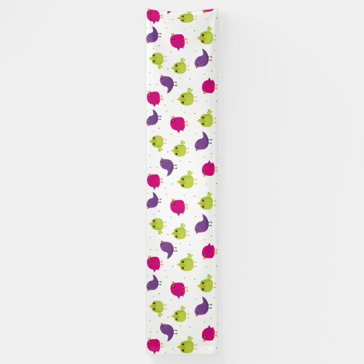 Kute kleurige vogels spandoek (Verticaal)