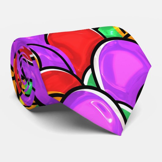 Kute kleurige Waterverf hand gebilde paaseieren Stropdas (Opgerold)