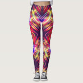 Kute kleurrijke abstracte lijnen werpen kussen iPh Leggings (Voorkant)