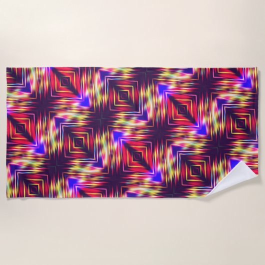 Kute kleurrijke abstracte lijnen werpen kussen iPh Strandlaken (Voorkant)