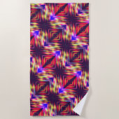 Kute kleurrijke abstracte lijnen werpen kussen iPh Strandlaken (Voorkant)