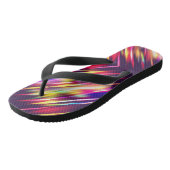 Kute kleurrijke abstracte lijnen werpen kussen iPh Teenslippers (Schuin)