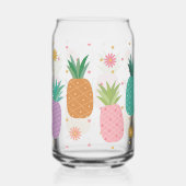 Kute kleurrijke anananassen blikvorm glas (Links)