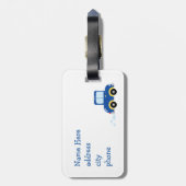 Kute  kleurrijke Cartoons auto's Bagagelabel (Achterkant verticaal)