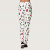 Kute kleurrijke kerstversierpatronen leggings (Achterkant)