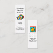 Kute kleurrijke kinderen Bright regenboogbajongetj Mini Visitekaartje (Voorkant / Achterkant)