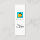 Kute kleurrijke kinderen Bright regenboogbajongetj Mini Visitekaartje (Achterkant)