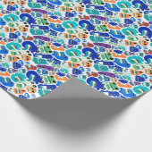 Kute kleurrijke monsters gezichtspatronen Hoesje-M Cadeaupapier (Hoek)