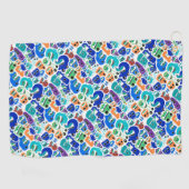 Kute kleurrijke monsters gezichtspatronen Hoesje-M Golfhanddoek (Horizontaal)