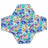 Kute kleurrijke monsters gezichtspatronen Hoesje-M Voetbal (Enkel)