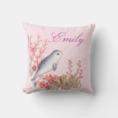 Kute kleurrijke Ocean Narwhal-seizoenhells Kussen (Voorkant)