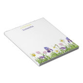 Kute kleurrijke roze Paarse wilde bloemen Notitieblok (Schuin)