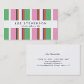 Kute, kleurrijke stripper, stijlvol en preppy visitekaartje (Voorkant / Achterkant)