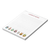 Kute kleurrijke Waterverf Owl Lined Notitieblok (Linkerzijde)