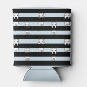 Kute klimmers op gestripte, speciaal gepersonalise blikjeskoeler (Achterkant)