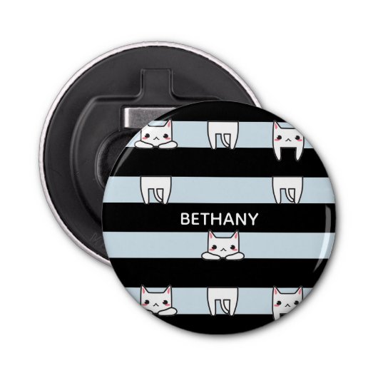 Kute klimmers op gestripte, speciaal gepersonalise button flesopener (Voorkant)