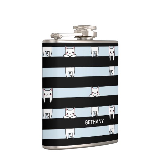 Kute klimmers op gestripte, speciaal gepersonalise heupfles (Rechts)