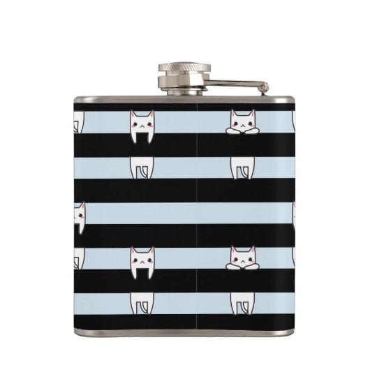 Kute klimmers op gestripte, speciaal gepersonalise heupfles (Achterkant)