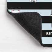 Kute klimmers op gestripte, speciaal gepersonalise muismat (Hoek)