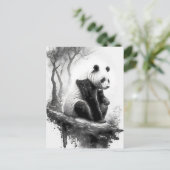 Kute, knappe Panda-Beer Briefkaart (Staand voorkant)