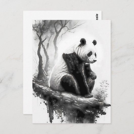 Kute, knappe Panda-Beer Briefkaart (Voorkant / Achterkant)