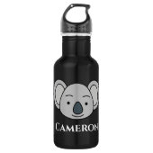 Kute Koala - Aangepaste naam terug naar school Waterfles (Voorkant)