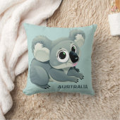 Kute Koala aangepaste tekst werpt kussens (Deken)