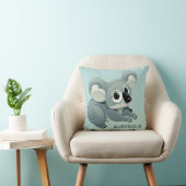 Kute Koala aangepaste tekst werpt kussens (Stoel)