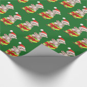 Kute koala en cadeaukunst groene kerstinpakken cadeaupapier (Hoek)