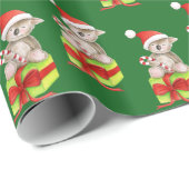 Kute koala en cadeaukunst groene kerstinpakken cadeaupapier (Rol Hoek)