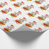 Kute koala en cadeaukunst met witte kerstinslag cadeaupapier (Hoek)