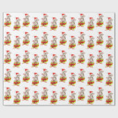 Kute koala en cadeaukunst met witte kerstinslag cadeaupapier (Vlak)