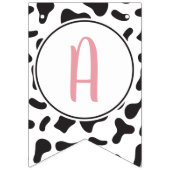 Kute Koe Daisy and Koe Print Birthday Vlaggetjes (Derde vlag)